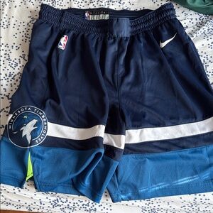 Nike Navy and Royal Blue Minnesota Timberwolves Basketball Shorts